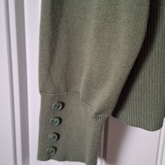 Cyrus Sage Green Open Front Cardigan XL | Lightweight Layering Sweater - Picture 3 of 9